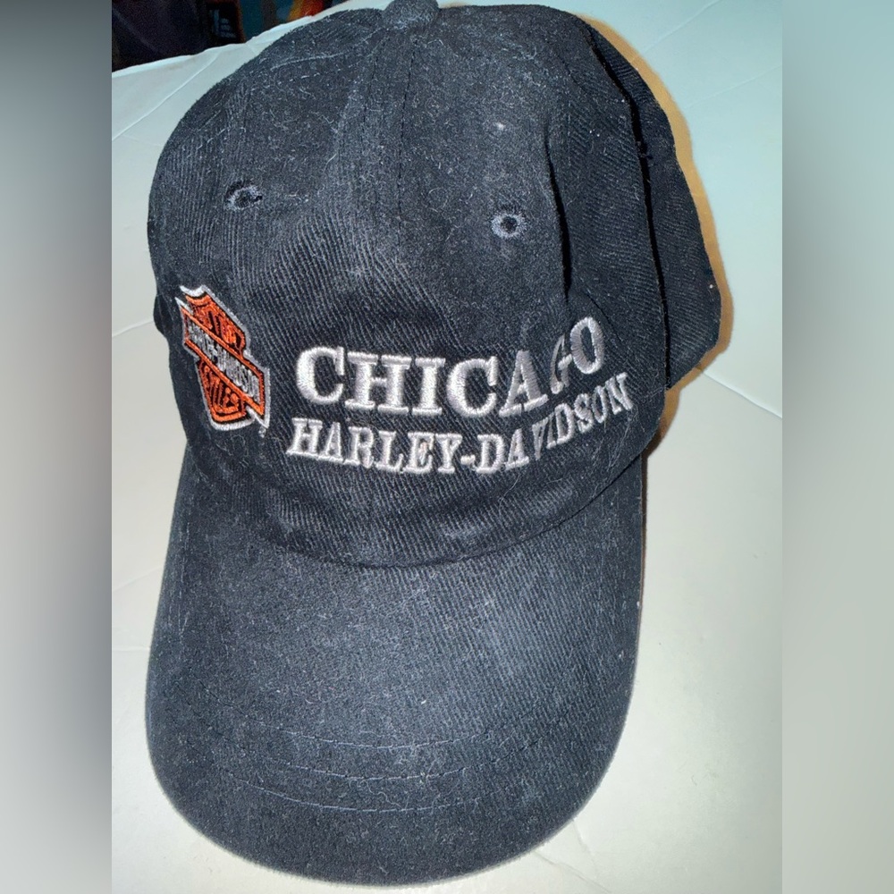 Harley Davidson  CHICAGO Adjustable Hat Cap Black